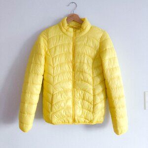 Women's Yellow Puffer Jacket XS